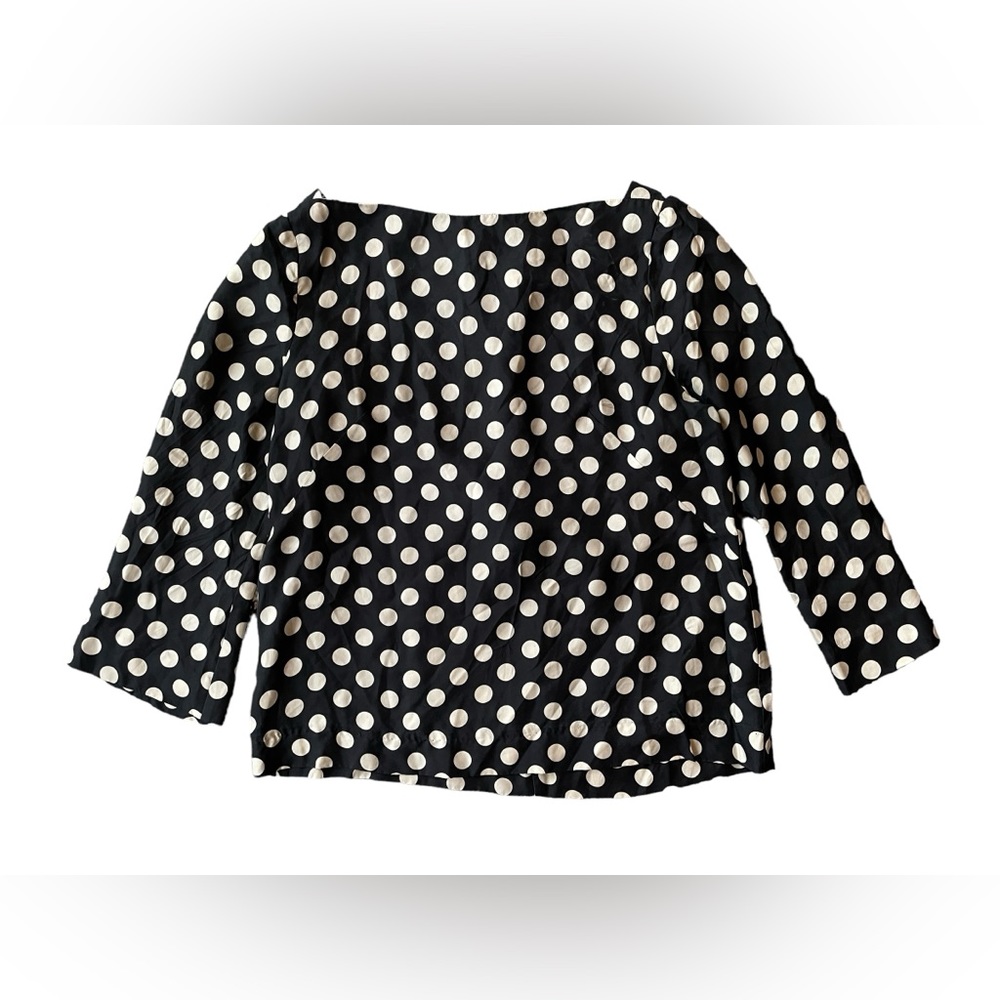 Vintage J. Crew Silk Polka Dot Blouse